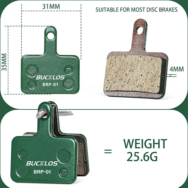 BUCKLOS Keramiske Hydrauliske Skivebremseklodser Til SHIMANO B01S B05S 1/2/4/6/8/10 Par MTB Bremseklodser Slidstærke Skivebremseklodser Ceramic 2Pairs