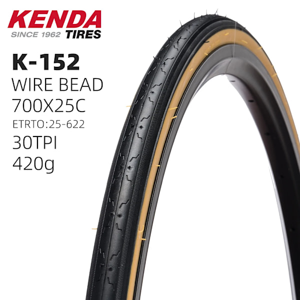 700X25c 25-622 Kenda K152 Rengas Kaupunkipyörään 700X25C Wire