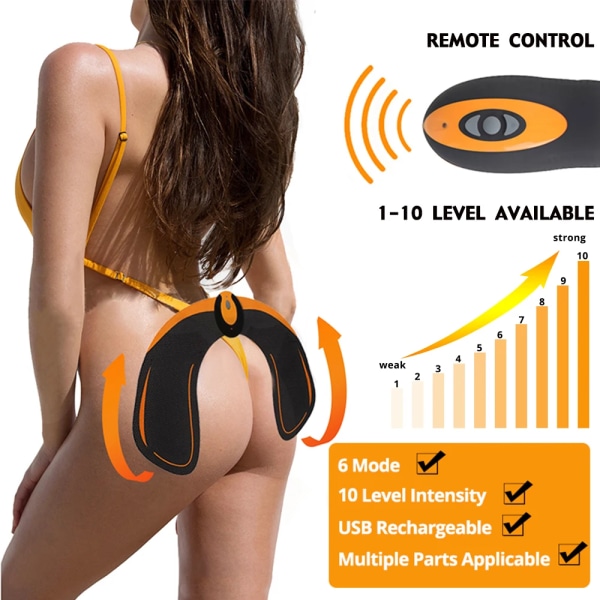 Abs Trainer EMS Magmuskelstimulator Trådlöst elektriskt toningbälte USB Ladda Viktminskning Hemgym Fitness Equiment Hot Hip pad gels