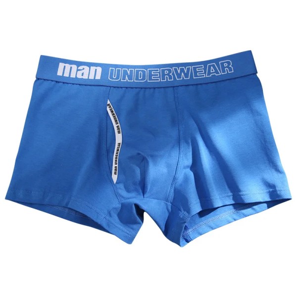 Herr Boxers 100 % bomull Underkläder Sovkalsonger Herr Trosor Shorts Bekväma Plus Size Herr Underkläder Boxer Hombre Herr 4XL blue-1pc Europe M