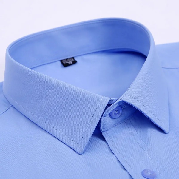 Vårnyhet Randig långärmad tröja för män Strykfri Anti-rynkor Bekväm Andas Business Casual Mode Slim Fit 14 42