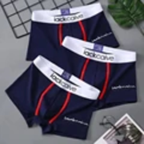 Mäns Underkläder Boxers Bomull Underkläder Hane Sexiga Trosor Andas Bekväm Man Boxer Shorts Tryckt U Cone Vex Underkläder 8058-10 XL(60-70kg)