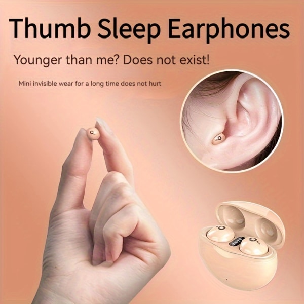 Trådlös TWS Invisible Sleep Earphone, 45H lång batteritid, 300mA laddningsfack Kapacitet, 5.3, Lämplig för Apple/Android Skin