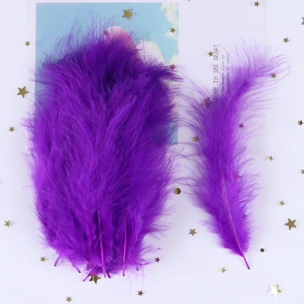 Bløde Marabou Kalkunfjer til Håndværk 10-15cm Naturlige Plumas Smykkefremstilling Bryllup Fest Dekorative Drømmfangere Fjer grass green 50pcs