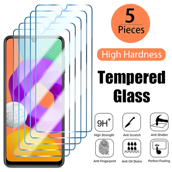 5Pcs Skärmskydd För Samsung A53 A12 A32 A22 A52s 5G Härdat Glas För Samsung A13 A51. A41 A70 A40 A50 A71 A72 A52 Glas For A12 5PCS Tempered Glass