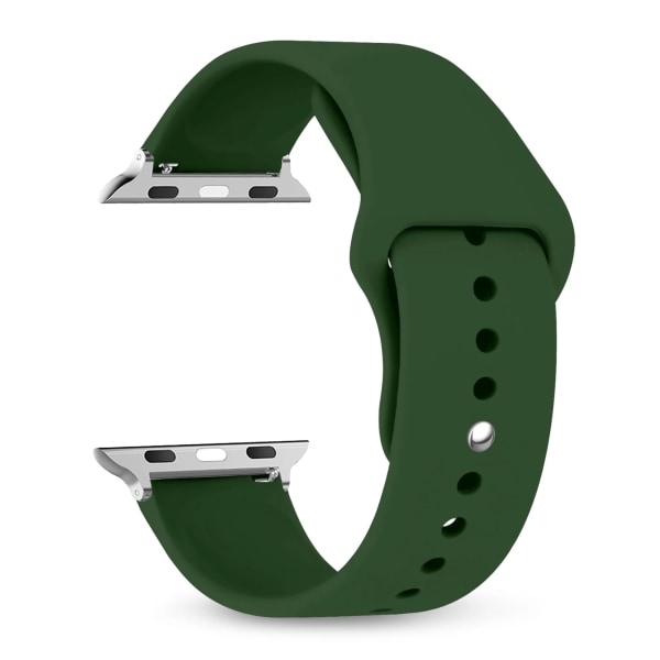 För Apple Watch -band 45 mm 44 mm 49 mm 40 mm 41 mm 42 mm Silikon Sportarmband correa iWatch Strap Series SE 9 8 7 6 5 3 4 Ultra 2 Army Green 42 44 45 49 mm