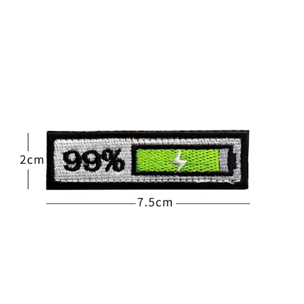 3D PVC 1%99%100% rubber Badge Hook Tactical embroidery Patches Low battery level originality Cloth Stickers Emblem Applique C5-2