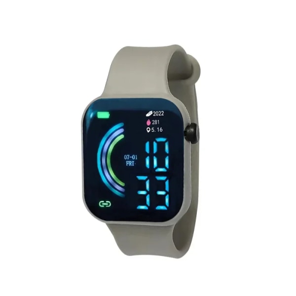 Elektronisk watch för män Wowen Digital Kids Watch Elektronisk LED-armbandsur Sport Vattentäta klockor ej uppladdningsbara black