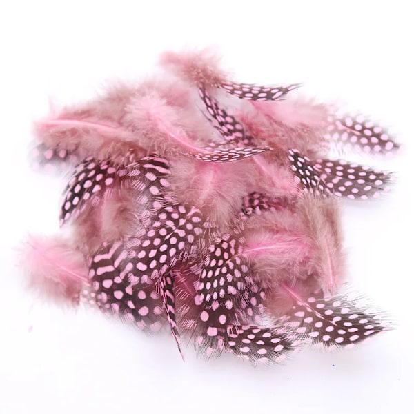 Naturlige Fjer Multifarvet 4,5-8cm 2-4 Tommer Perleplettet Kyllingfjer Plume til Håndværk DIY Smykker Tilbehør Fjer Pink 4.5-8cm 50pcs