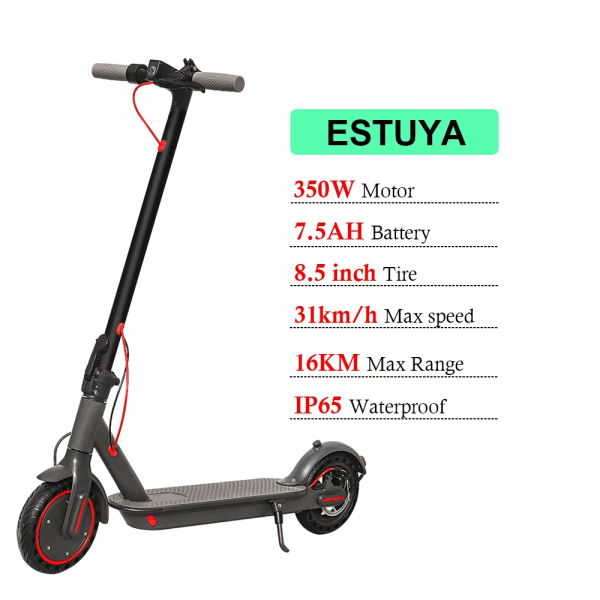 ESTUYA/ES80/ESMAX elektrisk skoter för vuxen 350/500W E-scooter 35 km/h Max hastighet 8,5/10 tum elektrisk sparkskoter ESTUYA