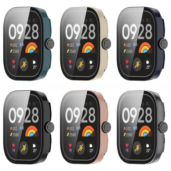 Fodral i härdat glas+ för Xiaomi Redmi Watch 4 PC cover Case för Xiaomi Redmi Watch 3 Active/Lite-tillbehör Black Redmi Watch 3 Lite