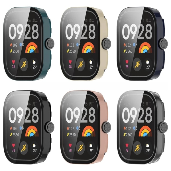 Fodral i härdat glas+ för Xiaomi Redmi Watch 4 PC cover Case för Xiaomi Redmi Watch 3 Active/Lite-tillbehör Blue For Redmi Watch 4