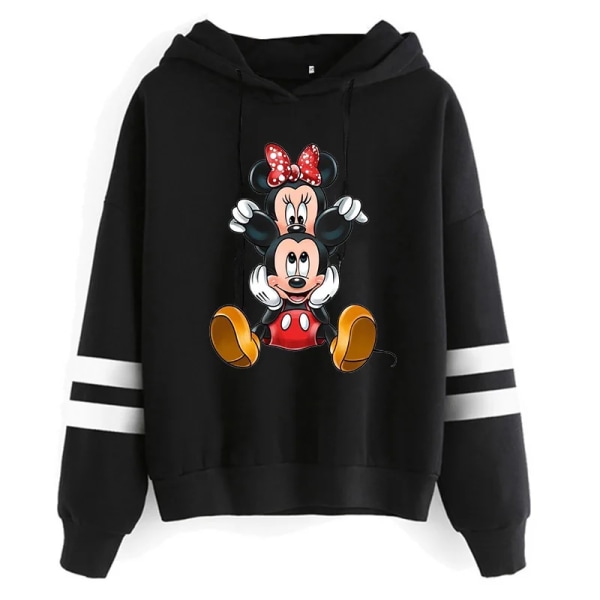 Sweatshirts Ny Y2k 90-tal Kawaii Tecknad Anime Sweatshirt Minnie Mouse Luvtröja Kläder Flicka Pojke Musse Hoody Topp Huvtröjor black5001 M