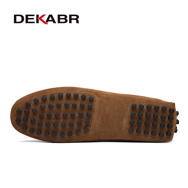 Dekabr Stora Storlek 49 Män Loafers Mjuka Moccasins Hög Kvalitet Våren Höst Äkta Läder Skor Män Varm Platt S Körskor 01 Ligth Brown 12