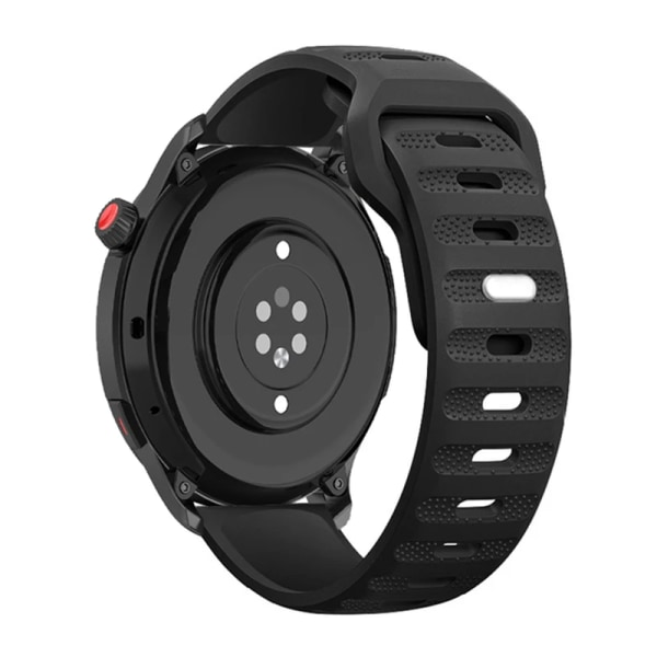 22 mm 20 mm silikonband för Huawei Watch 4/3/GT3-2 Pro Amazfit GTR 4/GTS 4 Mjukt andningsbälte Samsung Galaxy Watch 6/5/4 rem Black For 20mm