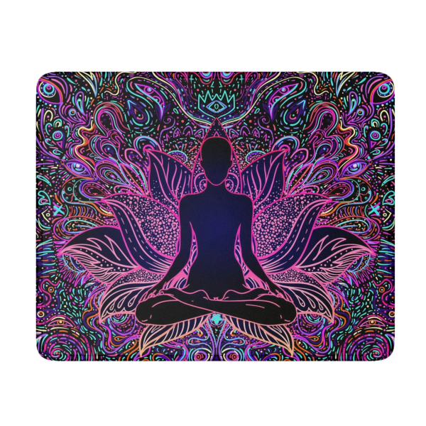 Buddha Musmatta Meditationsmusmatta Desktoptillbehör Liten musmatta Gamer Bärbar dator Skrivbordsmatta Anpassade gummikuddar TT004380 18x22cm