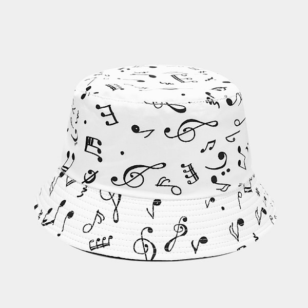 Rajat ylittävä verkkokauppa Hot Sale Ko-kuvioinen painettu ämpärihattu naisille Uusi kaksisuuntainen ämpärihattu miehille Kesän ulkoiluaurinkohattu Multicolor Hollow Love Pattern M（56-58cm）