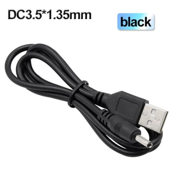 USB till DC 3,5 mm Power Jack-kontakt 5V Laddare Power 3,5*1,35 mm Universal För HUB Mini Fläkt Router Högtalare MP3/MP4 black 1m
