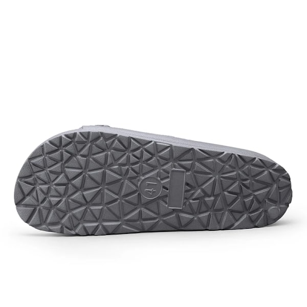 Sommar Justerbara Mjuk Slid Tofflor För Män Flat Eva Tofflor Lättvikt Anti Slip Tofflor Storlek 36-46 47 48 Dropshipp Av Gray 36