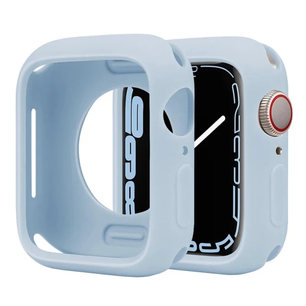 Candy Soft Case för Apple Watch Cover 9 8 7 6 Se 5 45mm 42mm 38 Skydd Iwatch Serie 44mm 40mm 41mm Bumper för kvinnor 20 sky blue Series 123 38MM
