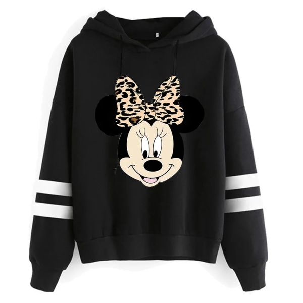 Grunge Harajuku Tecknad Anime Sweatshirt Minnie Mouse Luvtröja Kläder Flicka Pojke Musse Hoody Topp Huvtröjor Y2k 90s Kawaii black4993 L