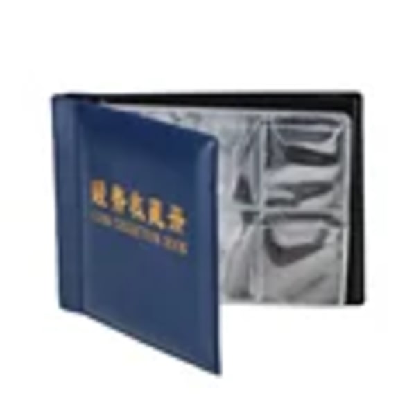 Coin Collection Book Coin Storage Bag Gifts 60 Pockets Stamp Album Blue