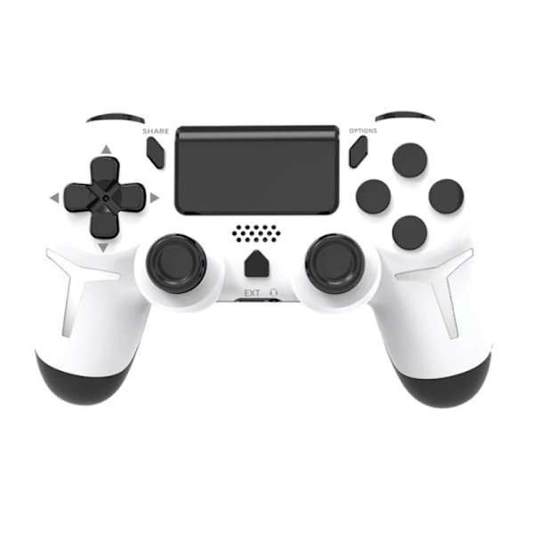 Gaminja 6-akset gyroskop dobbelt vibration med trådløs spilblok Bluetooth-controller til Ps4 Ps3 konsol PC-computer White