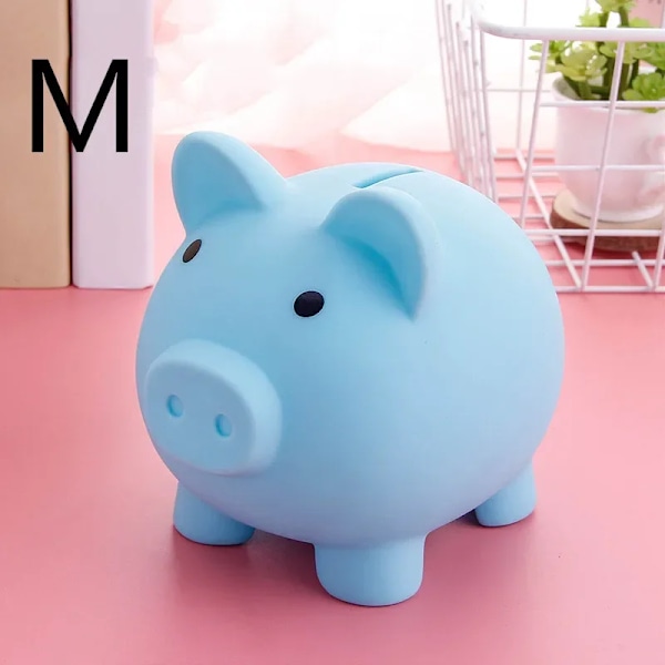 Lasten lelut Lasten rahat Säästölaatikko Raha-laatikot Pankki Piggy Home Sisustus Rahat Säilytys Pieni Piggy Bankan blue 13x10x11.5CM