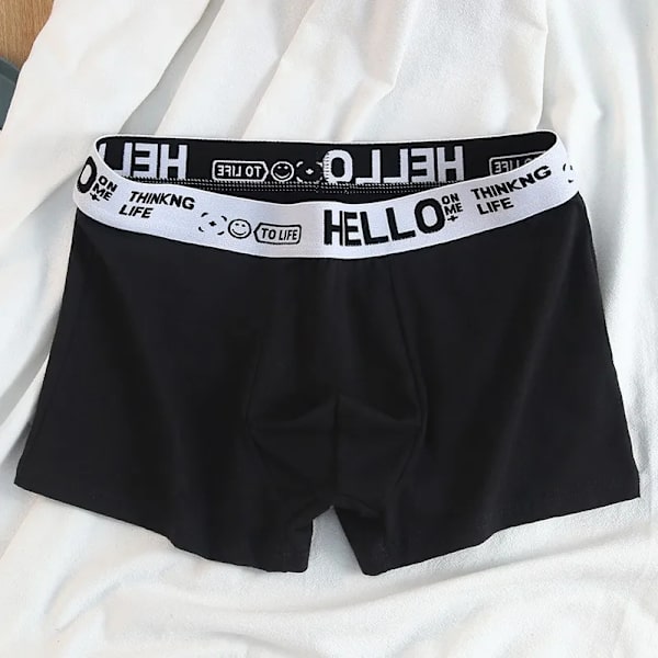 5 kpl miesten alusvaatteet miesten boksereita seksikkäät alusvaatteet mukava hengittävä muoti uusi tyyli pehmeys pojat Catton housut bokserit 5pcs Dark Grey XL(55kg-65kg)