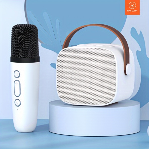 K1 Mini vuxen karaokemaskin med 1 trådlös mikrofon, bärbar trådlös högtalare, flickleksaker Present Födelsedagspresent till tonåringar Julklapp Blue 1mic