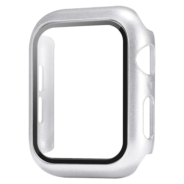 Glas+ Cover För Apple Watch case 9 8 7 6 SE 5 iWatch Tillbehör Skärmskydd Apple Watch Series 44mm 40mm 41mm 45mm 42mm 38mm Silver Series 123 38MM