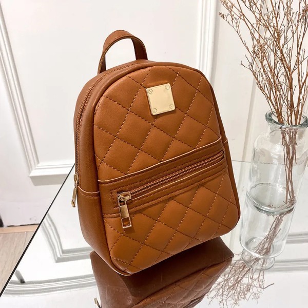 Mini ryggsäck för kvinnor PU-läder Multifunktion Crossbody-väska  Damtelefonväska Pack Lyx axelväska Messenger-väskor brown bc87 | brown |  Fyndiq