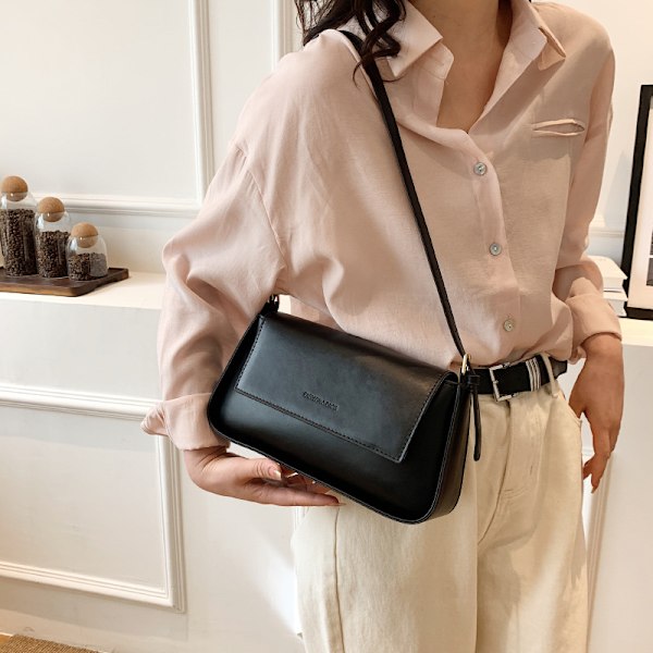 Koreansk stil Enkel enfärgad axelväska 2023 Sommar Nytt mode All-Match Fashionabel stilren crossbody damväska Handväska Green