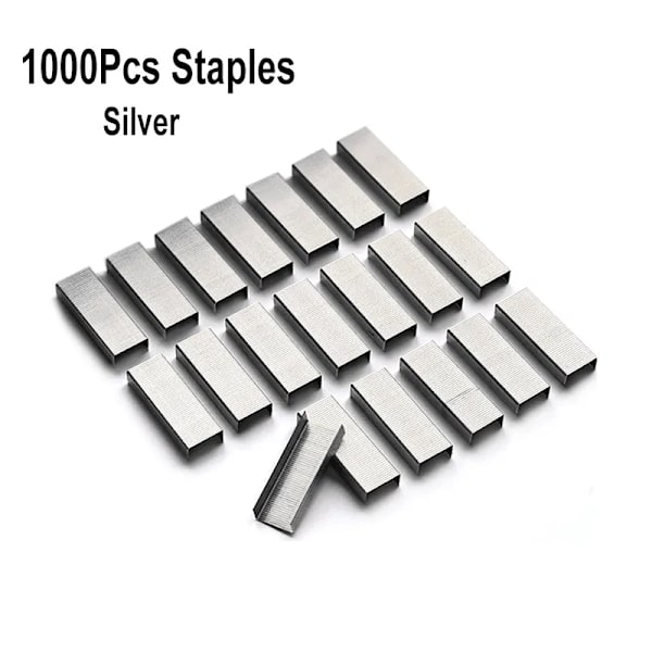 Delvtch läpinäkyvä niittauslaite sopii metallille 12# 24/6 niitit ruusukullanvärinen toimistotarvikkeet koulupaperin niittaus Suppe Ly 1000x Staples Silver