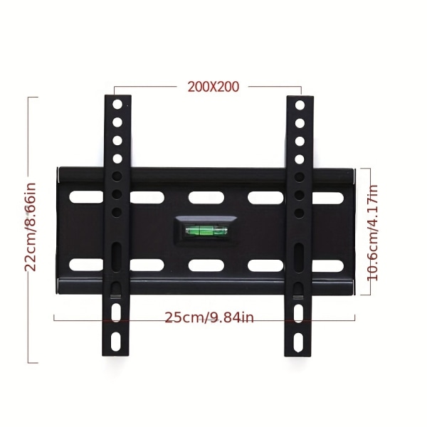 Fast TV-vägginstallation för 35,56-106,68 cm och 81,28-139,7 cm TV-apparater, ultratunn vägginstallation TV-fäste 35.56-106.68 Cm