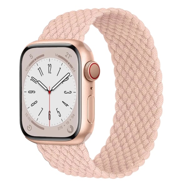 Originalrem För apple Watch Band 44mm 45mm 49mm 40mm 41mm 38mm 42mm 45 mm flätat armband iWatch series 7 3 SE 6 8 9 Ultra 2 pink sand S