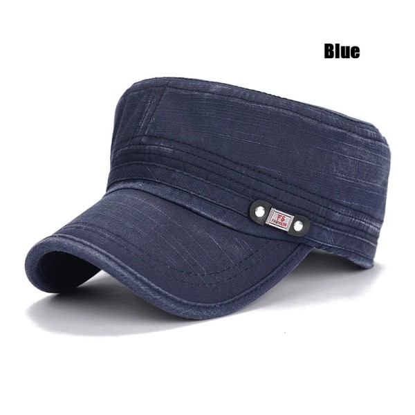 6 färger Nytt mode cap Utomhussport Casual Snapback hattar i bomull för män och kvinnor Platt cap Blue