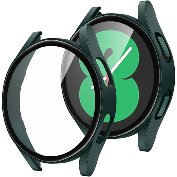 Glas Case För Samsung Galaxy Klocka 5 4 40Mm 44Mm Tillbehör Pc All-Rund Anti-Fall Stötfångare Täckklocka 5 Watch4 Skärmskyddat green Galaxy watch 5 40mm