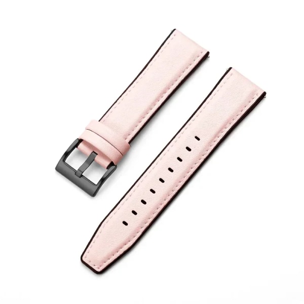 20mm 22mm läder- och silikonhybridrem för Samsung Galaxy Watch4 6 Classic 47mm 46mm/Galaxy Watch6 40mm 44mm bandarmband Pink-Black 6 classic 47mm 43mm