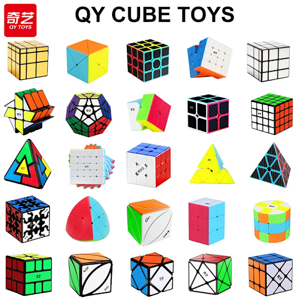 QiYi Magic Cube 3x3 2x2 4x4 5x5 Spejl Pyraminx Skewb SQ1 3×3 Special Professionel Hastighedspuslespil 3x3x3 Børnelegetøj Cubo Magico Megaminx sticker