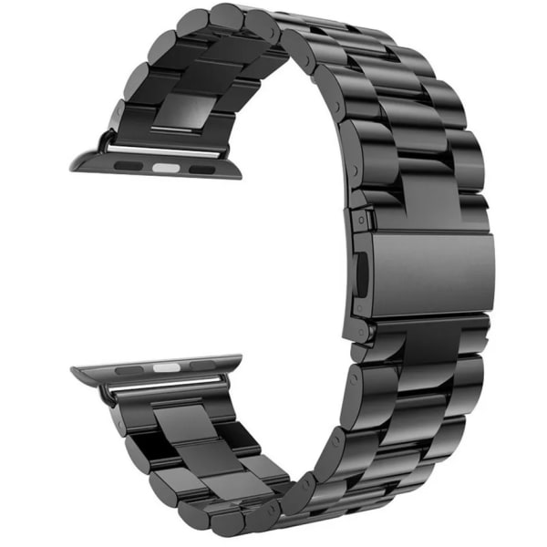 Armband i rostfritt stål för Apple watch 38mm 42mm Metal WatchBand 40mm 44mm Sportarmband för iWatch serie 7/6/SE/5/4/3/2 black for 38mm 40mm 41mm