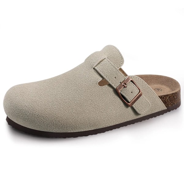 Kidmi Nye Kvinde Clogs Til Kvinder Sommer Kork Suede Mules Tompa Mode Kork Clogs Til Udendørs Tøfler Med Justerbar Spænde Justerbar Spænde Indgang Black 2 43