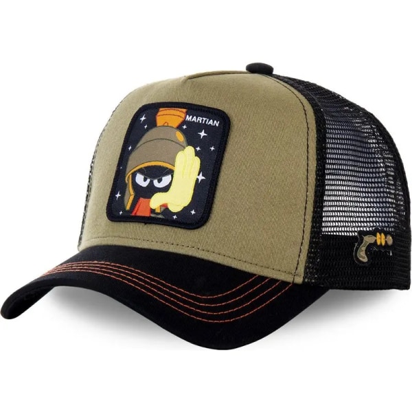 Högkvalitativ Anime Cartoon Snapback Bomulls Cap Herr Kvinnor Hip Hop Pappa Mesh Hat Trucker Hat Dropshipping DUCK BLACK