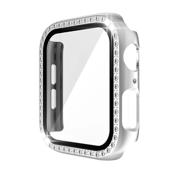 Apple Watch -kuori Series7 6 Se 5 4 3 2 Iwatch -kuori 45 mm 41 mm 44 mm 40 mm 42 mm 38 mm M -suoja Puskuri Pc Timantti Apple Kello Silver 45MM Series 7