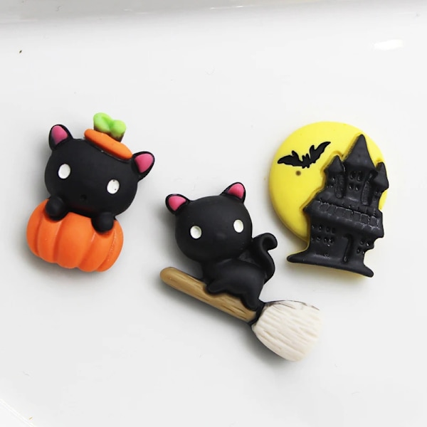 10 stk. Nye Ghost Pumpa Halloween sæt Resin Charms til øreringe nøgle kæde armbånd vedhæng hårnål smykker fine C682 with hook zi nangua