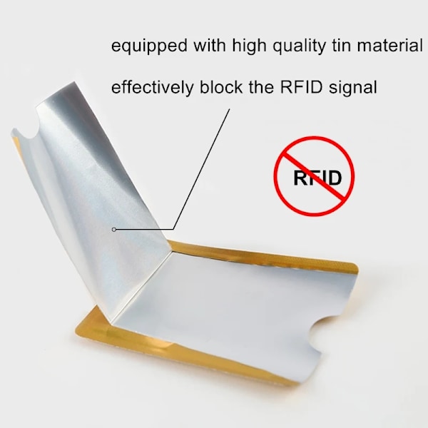 Anti-RFID-plånbok som blockerar läsare, lås, bankkort, ID-kort, skyddande metallfodral för kreditkort, aluminium, 6 x 9,3 cm 10pcs-blue