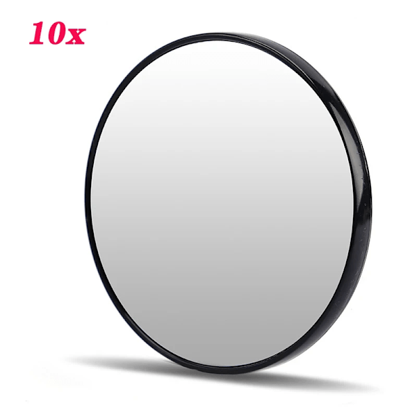 Ny 5X/10X/15X Förstoringsspegel Sug Cup Kvinnor Skönhet Sminkverktyg Kosmetiska Dusch Hem Förstoring Glas Vanity Spegel 9Cm Black-10X