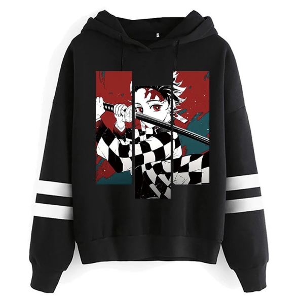 Unisex Demon Slayer Anime Harajuku Hoodies Herr Tanjiro Zenitsu Nezuko Hoody Estetiska Kläder Kimetsu No Yaiba Manga Sweatshirt 53002 Asian L