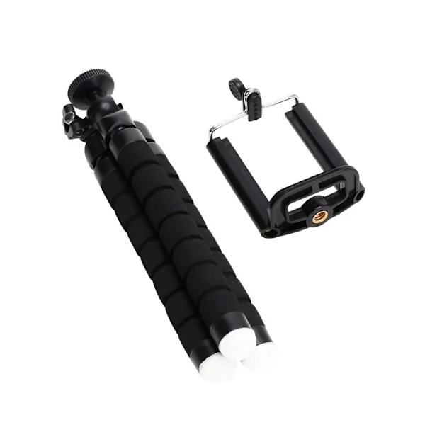 Bärbar bläckfisk mini stativ stativv för telefonkamera flexibla stativ mobil digicam hållare klämma smartphone monopod tripe stativ black