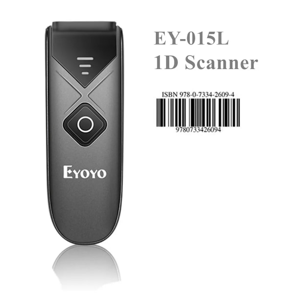 Eyoyo EY-015 Mini Barcode Scanner USB Wired Bluetooth Wireless 1D 2D QR PDF417 Bar Code for IPad IPhone Android Tablets PC EY-015 1D